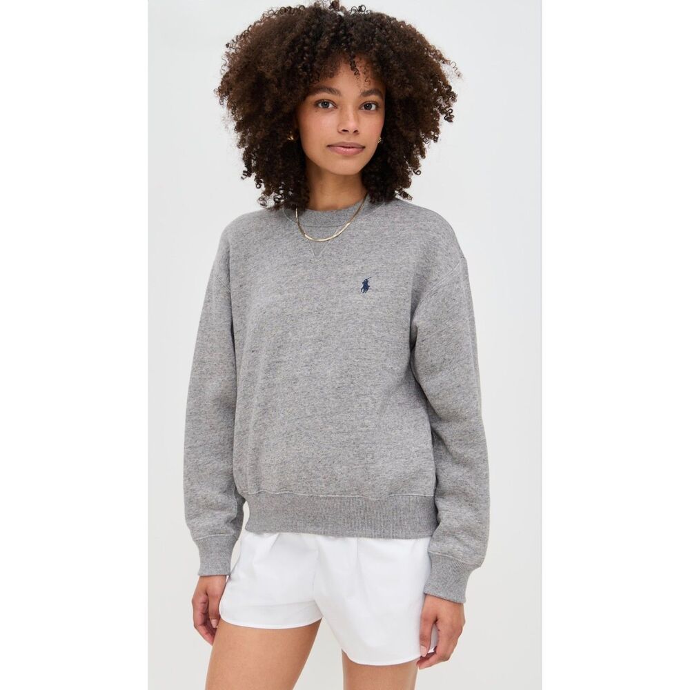Authentic Vintage Polo Ralph Lauren Crewneck Fleece Sweatshirt Grey Sweater